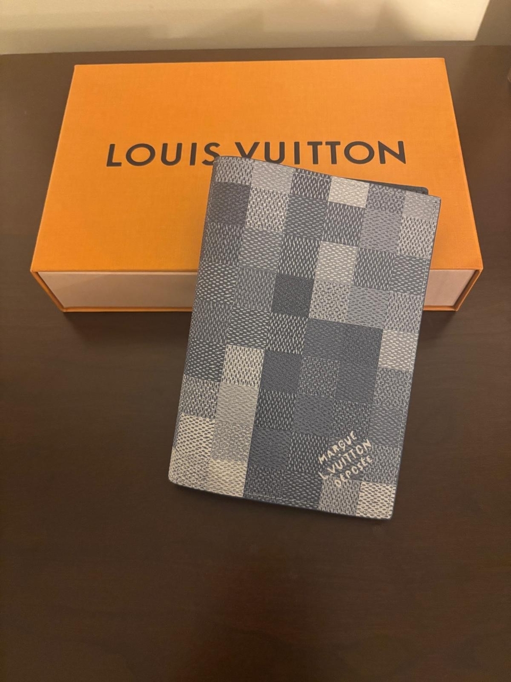 Louis Vuitton Blue Damier Passport/Card Holder